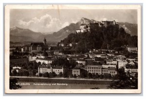 RPPC Hohensalzburg and Nonnberg Salzburg Austria Postcard U26