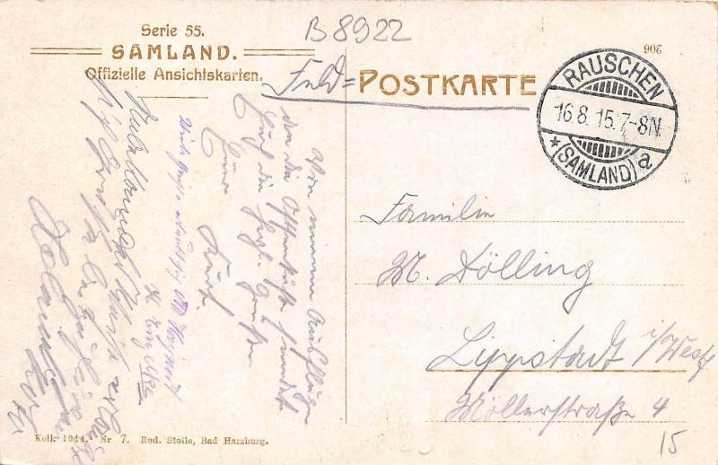 B8922 Russia Svetlogorsk Kuste 1915