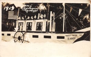J13/ Wheeling West Virginia RPPC Postcard c1910 Robert Fulton Parade Float 175