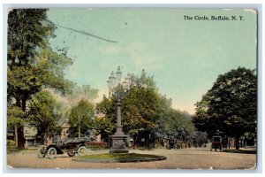 1927 The Circle Lamp in the Middle Buffalo New York NY Vintage Posted Postcard