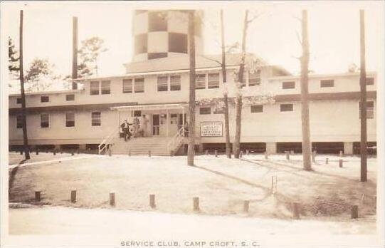 South Carolina Camp Croft Service Club Real Photo RPPC