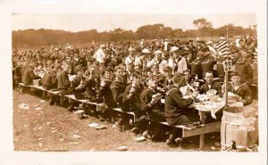 RPPC - Having a picnic - Sailors - Military - Guantanamo Bay - c1930