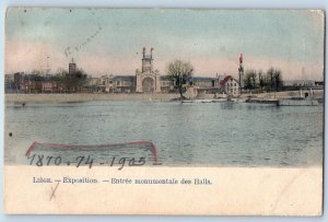 Liege Belgium Postcard Monumental Entrance to the Halls 1905 Exposition