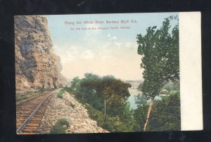 BENTERS BLUFF ARKANSAS WHITE RIVER RAILROAD TRACKS VINTAGE POSTCARD 1907