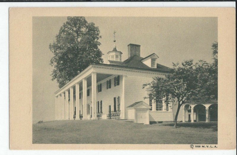 1938 RPPC Mount Vernon ,From an Earlier Time, Mount Vernon, Virginia Postcard