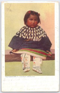 1905 Native American Child Postcard by F.A. Rinehart Omaha NE