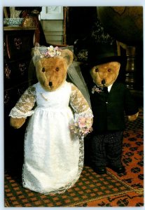 Busy Bears BRIDE AND GROOM Mirja De Vries 1992 ~ 4x6 Teddy Bear Postcard