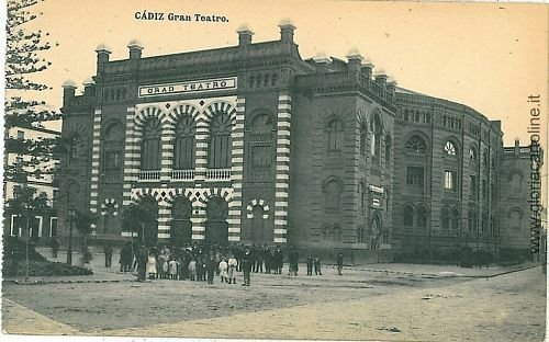 00745 - España Spain - Vintage Postcard POSTAL ANTIGUA : CADIZ - TEATRO