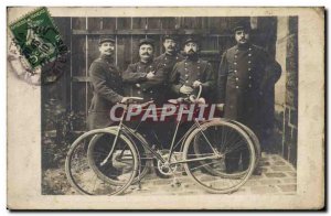 PHOTO CARD Paris Cycle Velo Cycling Army Soldiers