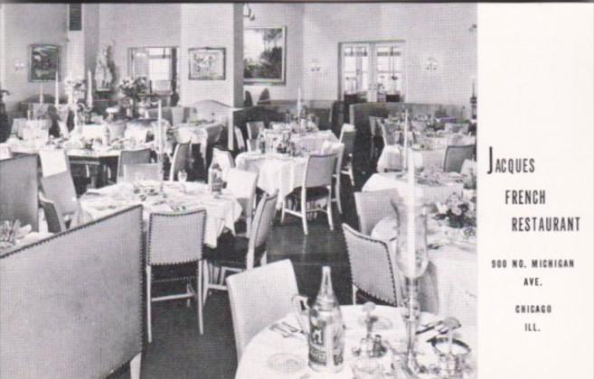 Illinois Chicago Interior Jacques French Restaurant North Michigan Avenue Cur...