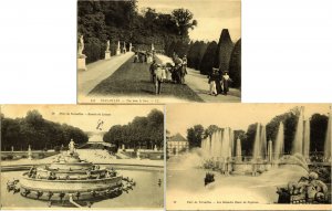 Lot of 3 Versailles France Postcards Latone Basin Waters of Neptune View of Park