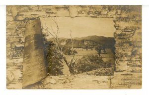 NH - North Conway. White Horse & Cathedral Ledges from Intervale    RPPC
