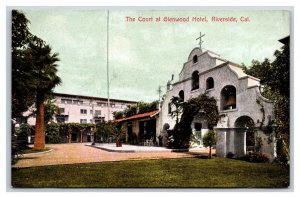 Glenwood Hotel Court Riverside California CA UNP DB Postcard D19