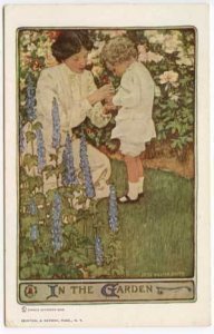 Jesse Willcox Smith In The Garden Postcard