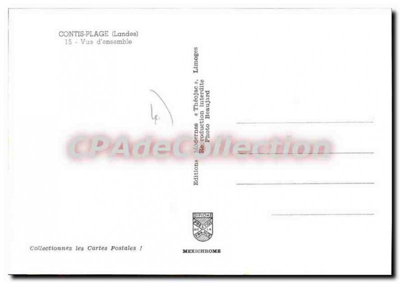 Postcard Modern Contis Plage D'Overview