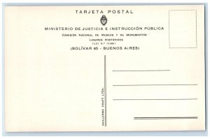 c1940's Hall Of The Floor Under The Cabildo Buenos Aires Argentina Postcard