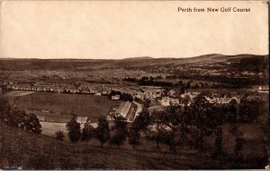 View of Perth from New Golf Course, Perth, Scotland Vintage Postcard B46