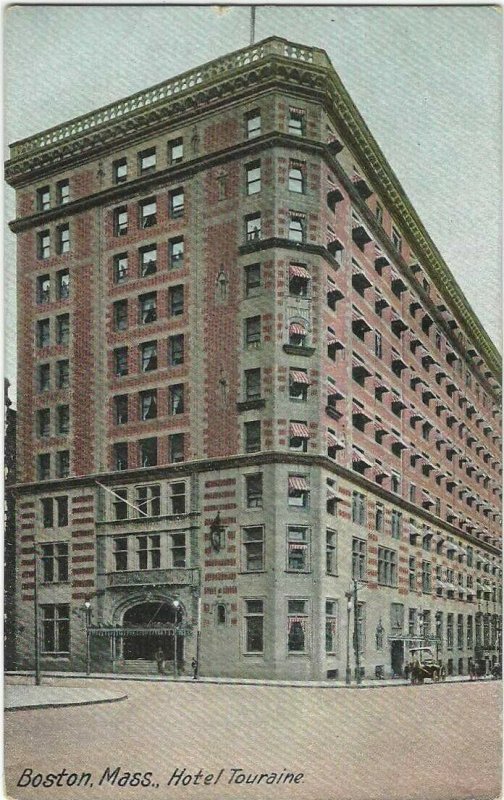 Vintage Postcard, Hotel Touraine, Boston, Mass. 