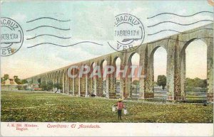 Postcard Old El Acueducto Queretaro Mexico