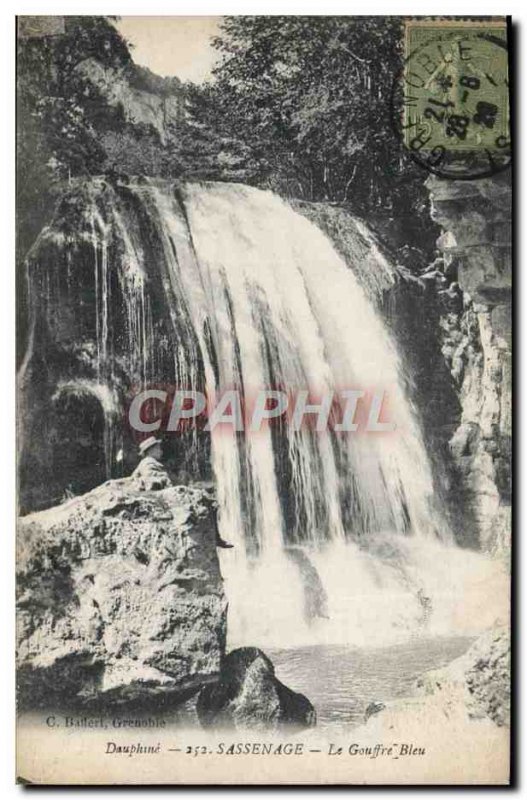 Old Postcard Sassenage Blue Chasm