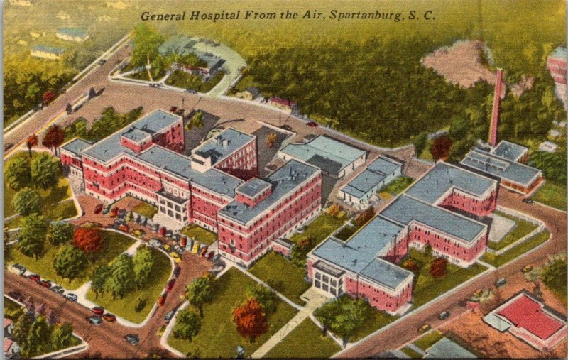 South Carolina Spartanburg General Hospital Aerial View