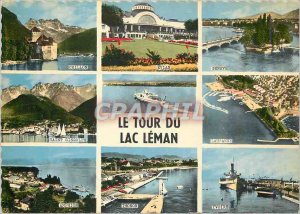 Modern Postcard The Tour du Lac (France Switzerland) Chillon Geneva Saint Gin...