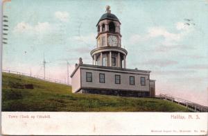 Halifax NS Nova Scotia Town Clock on Citadell Citadel c1907 Postcard D65