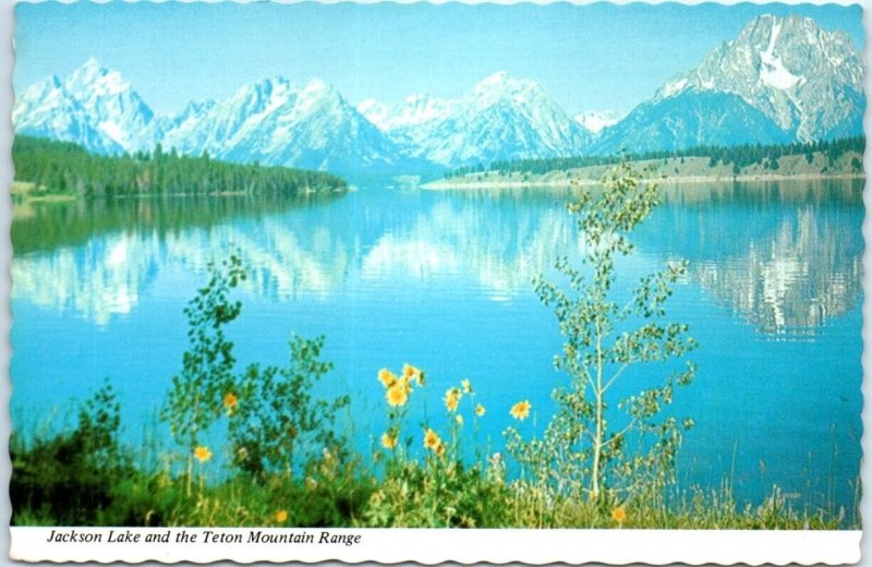 Postcard - Jackson Lake and the Teton Mountain Range, Teton Nat'l Park - Wyoming