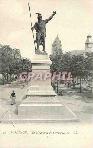 Postcard Old Bordeaux Monument Vercingetorix