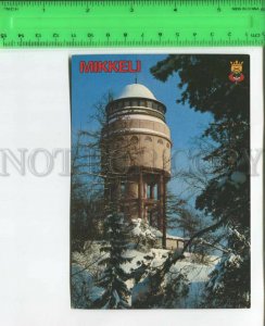 475285 Finland Mikkeli coat of arms water tower Old postcard