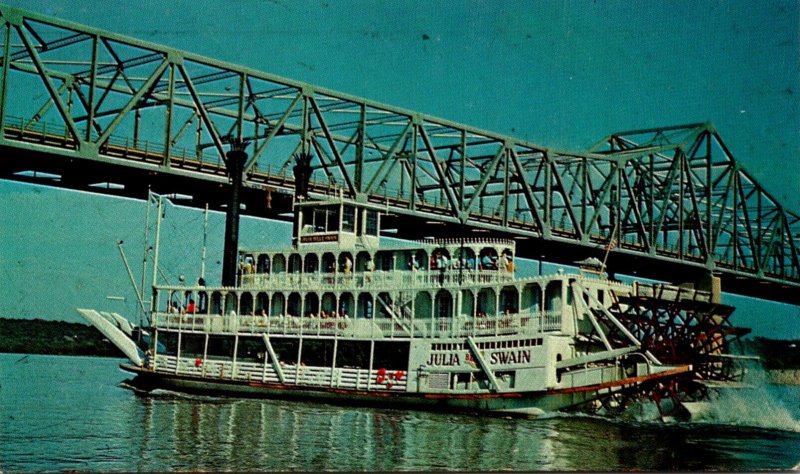 Illinois Peoria S S Julia Belle Swain Excursion Boat On The Illinois River