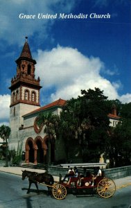 USA Grace United Methodist Church St Augustine Florida Chrome Postcard 08.67