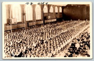 RPPC  US Navy  Great Lakes  Illinois  Boot Camp Church Services  Postcard