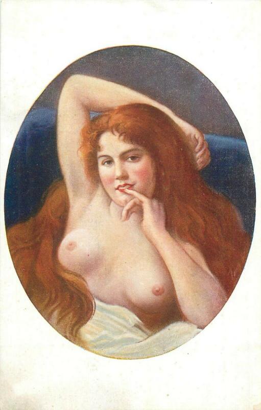 After the sin by Xavier Sager Salon Paris early risque art postcard