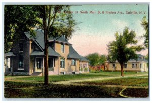 c1910's Corner Of Main Street & Preston Avenue Earlville New York NY Postcard