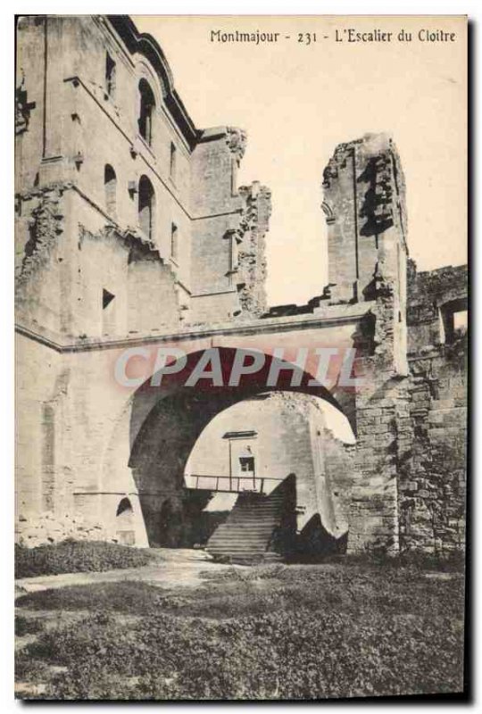 Old Postcard The Staircase of the cloister Montmajour