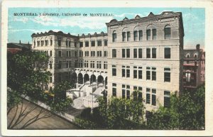 Canada Montreal University Vintage Postcard 03.60