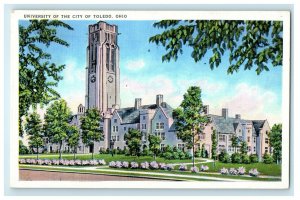 1937 University of the City of Toledo Ohio OH Posted Vintage Postcard