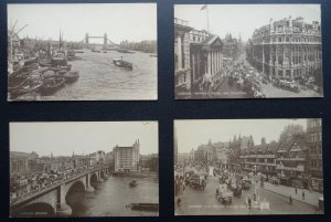 London 4 x LONDON POOL / STAPLE INN / LONDON BRIDGE Collection c1906 Postcard