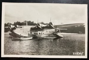 Mint England Real Picture Postcard Imperial Airway Flying Boat MAIA