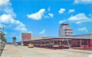 Milwaukee WI General Mitchell Field Airport Terminal Old Cars Postcard