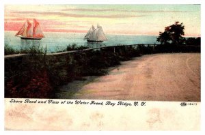 Postcard BOAT SCENE Bay Ridge New York NY AR8222