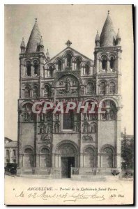 Postcard Old Angouleme the Cathedrale Saint Pierre Portal