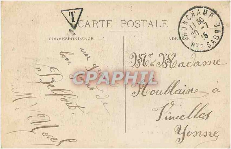 Old Postcard Belfort Castle and Lion