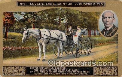 Lover's Lane, Saint Jo Eugene Field Writing on back 