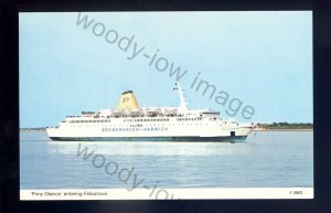 f2448 - Bremerhaven-Harwich Ferry - Prinz Oberon entering Felixstowe - postcard