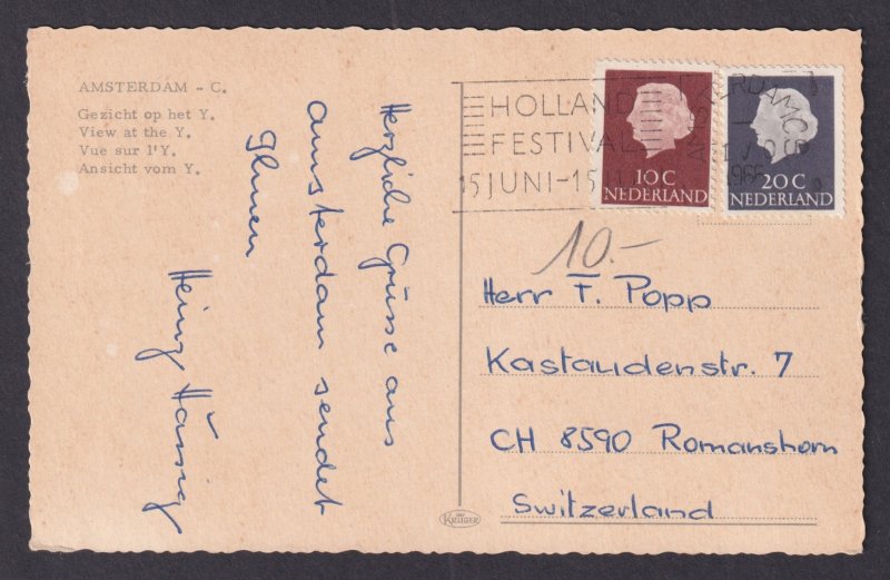 Vintage Postcard Netherlands Amsterdam View at Y