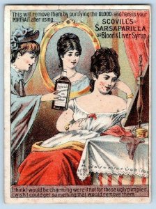 SCOVILL'S SARSAPARILLA BLOOD LIVER SYRUP*PIMPLES*SYPHILIS*CANCER*REMEDY*QUACKERY