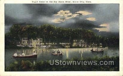 Big Sioux River at Night - Sioux City, Iowa IA