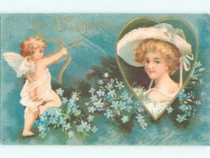 Divided-Back BEAUTIFUL ANGEL SCENE Great Postcard AB0020